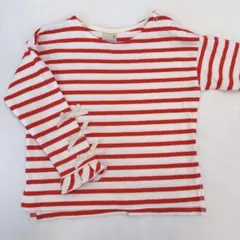 【Ｙさま】プティマイン 赤 ボーダー トップス 90cm