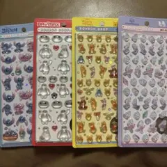 ぴ*た様 ボンボンドロップシール ディズニー　4枚セット