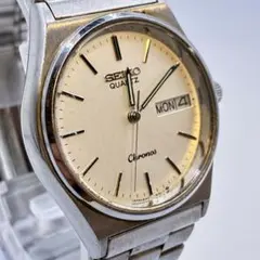 稼働 美品】セイコー クロノス 80s フルーテッドベゼル 7433-7010