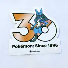ポケモンメガフェスタ 韓国 30周年 記念ステッカー ルカリオ - メルカリ