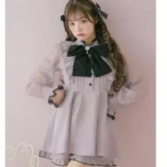 ROJITAレーススリーブBIGリボンセットアップ