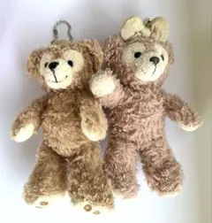 ディズニー　ダッフィー＆シェリーメイ　ぬいぐるみキーホルダーセット