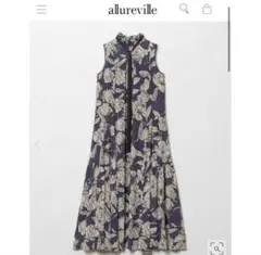 アルアバイル　ルルウィルビー 楊柳シアーフラワープリントワンピース