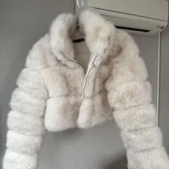 SHEINホワイトファーコート