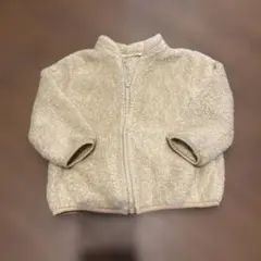 ベージュ フリース ジッパー付き アウター