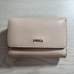 FURLA フルラ ピンクベージュ レザー 大人かわいい折り財布