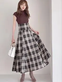 ☆未使用☆Ｓサイズ GRL チェック柄バックレースアップワンピース