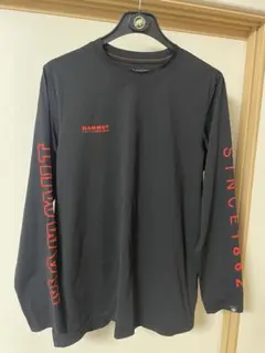 マムート　QDロゴ　プリント　ロングスリーブ　Tシャツ　アジア2XL ブラック