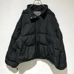 NICE CLAUP フード付き ダウンジャケット ショート丈 ブラックのサムネイル