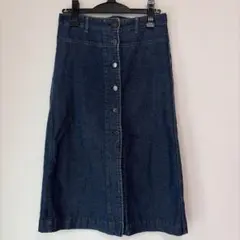 COMPTOIR DES COTONNIERS ダークブルーデニムタイトスカート