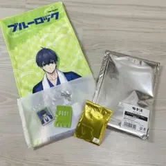 ブルーロック 潔世一 極楽湯 マフラータオル 銭湯錠風キーホルダー館内着ver