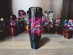 オリジナルぼかし水中花シフトノブ20cm(赤×黒×白)デコトラ軽トラ旧車 