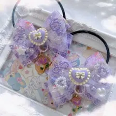 *⑅︎୨୧チュールリボン✩ヘアゴム✩キッズリボン୨୧⑅︎*