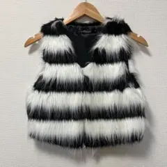 Guest ボーダーフェイクファーベスト