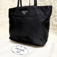 【希少】PRADA プラダ ハンドバッグ ナイロン A4 三角ロゴプレート　黒