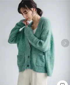 アパートバイローリーズ　5GモヘヤコンVカーディガン　カーディガン