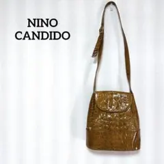 NINO CANDIDO　クロコ柄ショルダーバッグ　エナメル　光沢　イタリア製のサムネイル