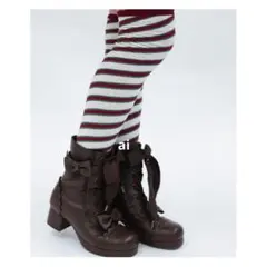 [新品]アクシーズファム Chalmiere 斜めストライプオーバーニー