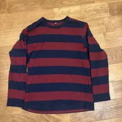 old uniqlo ボーダー　赤　黒　Mのサムネイル