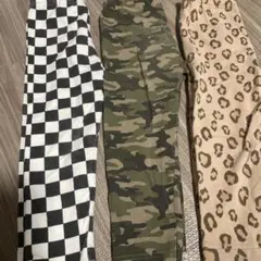 キッズ ボトムス 100cm チェック 迷彩 ヒョウ柄 セット