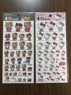 日焼けキティ＆ヒョウ柄キティ　4サイズステッカー♡