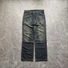 Levi's 502 鬼ヒゲ　ワイドデニムパンツ　レザーパッチ　y2k