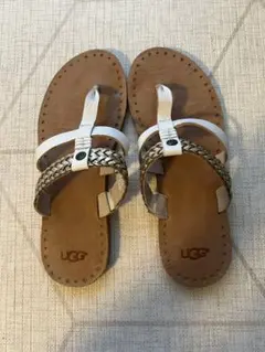 UGG ホワイトゴールド オウドラ トングサンダル 24cm
