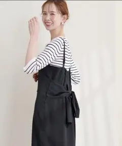 変形バックリボンナローキャミワンピース