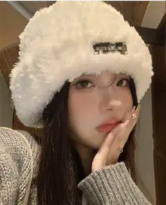 ニット帽ホワイト