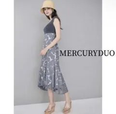 【美品】マーキュリーデュオ　カットワーク刺繍ニットドッキングワンピース