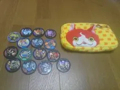 妖怪ウォッチ ジバニャン ふんわりポーチだニャン ＆ 妖怪メダル15枚セット