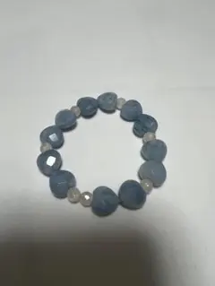 アクアマリンとローズクォーツブレスレット