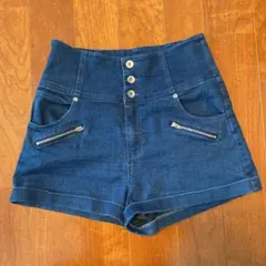 ＊Heather ハイウエスト デニムショートパンツ＊