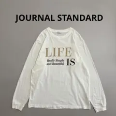 ジャーナルスタンダード LIFEロゴロングTシャツ ホワイト ロゴT