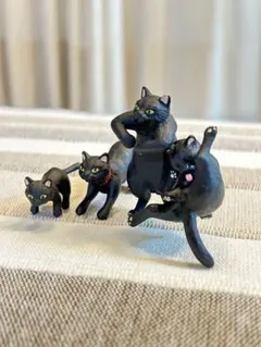 【お値下げ】黒猫　フィギュア　ベローチェ ふちねこ4種セット