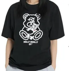 ダーリッチ darich ワンショルダーグラフィックビッグTシャツ BLK