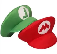 マリオ＆ルイージ (髭付き) 帽子