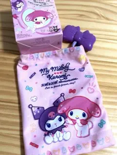 《新品未使用》ハッピーセット マイメロディ&クロミのリボンチャーム きんちゃく☆