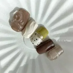 うねうね×でこぼこニュアンスネイル♡