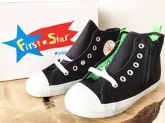 【CONVERSE】20ｃｍ コンバースオールスター 3SC290 黒×グリーン