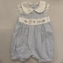 バースデイ コトリ Cottoli ギンガムチェック ロンパース 80cm
