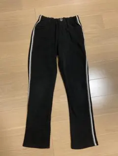 エフオーキッズ　裏起毛 ラインパンツ　140