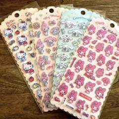 サンリオ　ハローキティ　シナモン　マイメロ　フェルトシール　ボンドロ　うるちゅる