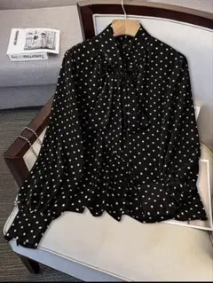 【SHEIN】ドット柄シャツ Lサイズ