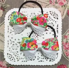 バタフライヘアゴム  スモール ♡ボタニカルガーデン♡