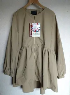 ペプラムジャケット ノーカラージャケット