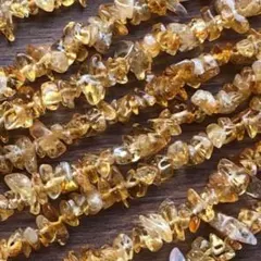 【ラスト】１１月の誕生石！シトリン さざれ 連売り１連1000円！期間限定出品！