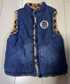 BABYDOLL 120 リバーシブルベスト　ヒョウ柄　男女兼用