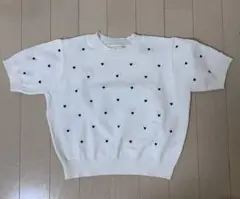 continuer de NICE CLAUP ハート刺繍ニット