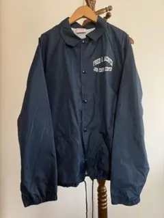 90s Cardinal コーチジャケット 企業物 紺 L 裏起毛 ヴィンテージ